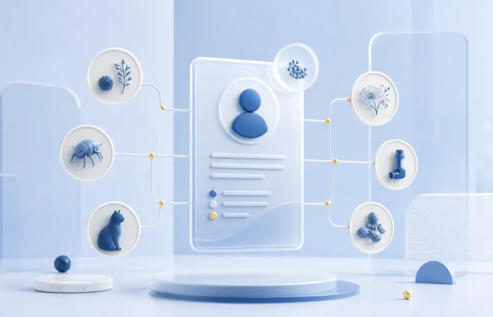 Visualizzazione della cartella clinica AllergyCard